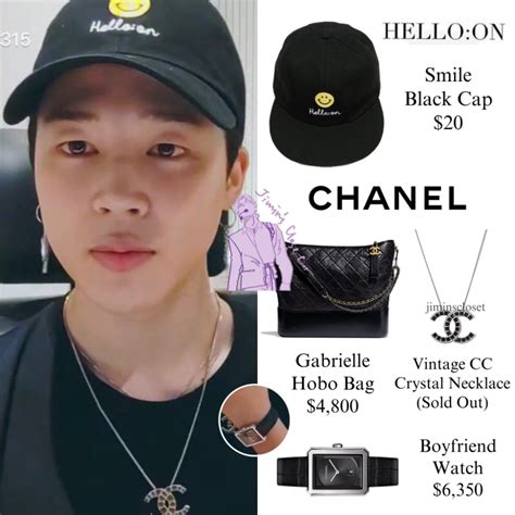 bts jimin chanel necklace|BTS Jimin style.